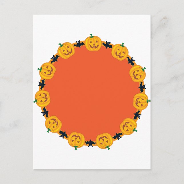 Postal Jack O Lantern Wreath (Anverso)