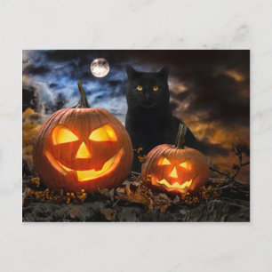 Postal "Jack O' Lanterns & Jet"