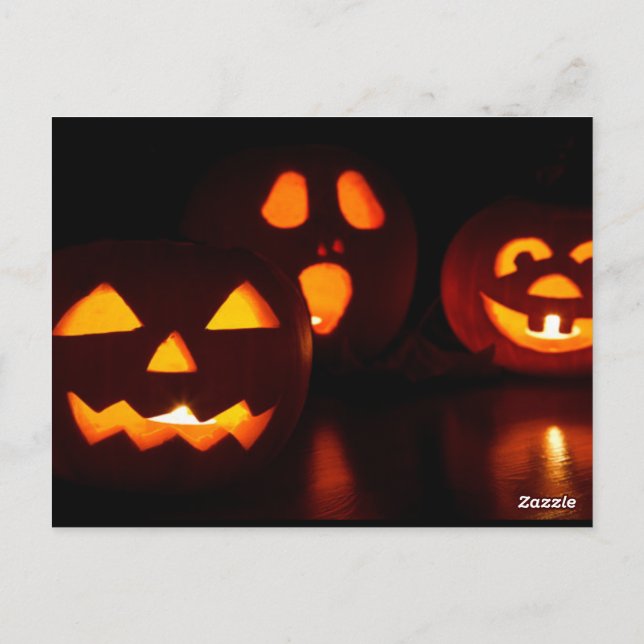 Postal jack o linternas de Halloween (Reverso)