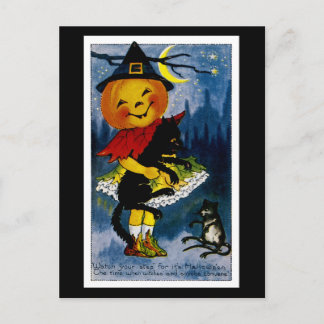 Postal Jack o'Lantern Witch