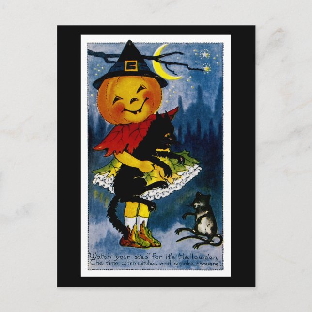 Postal Jack o'Lantern Witch (Anverso)
