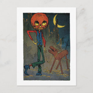Postal Jack Pumpkinhead Con Una Sawhorra