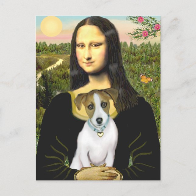 Postal Jack Russell 10 - Mona Lisa (Anverso)