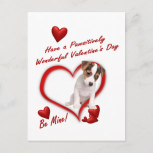 Postal Jack Russell Puppy Love In Envelope Postcard