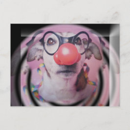 Postal Jack Russell Terrier Feliz Cumpleaños Payaso Loco