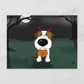 Postal Jack Russell Terrier Halloween