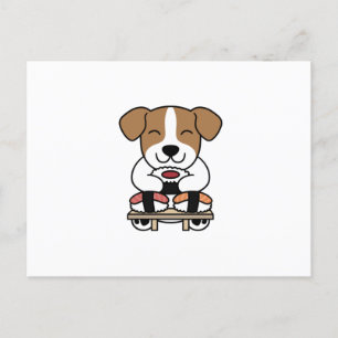 Postal Jack Russell Terrier Sushi Lover