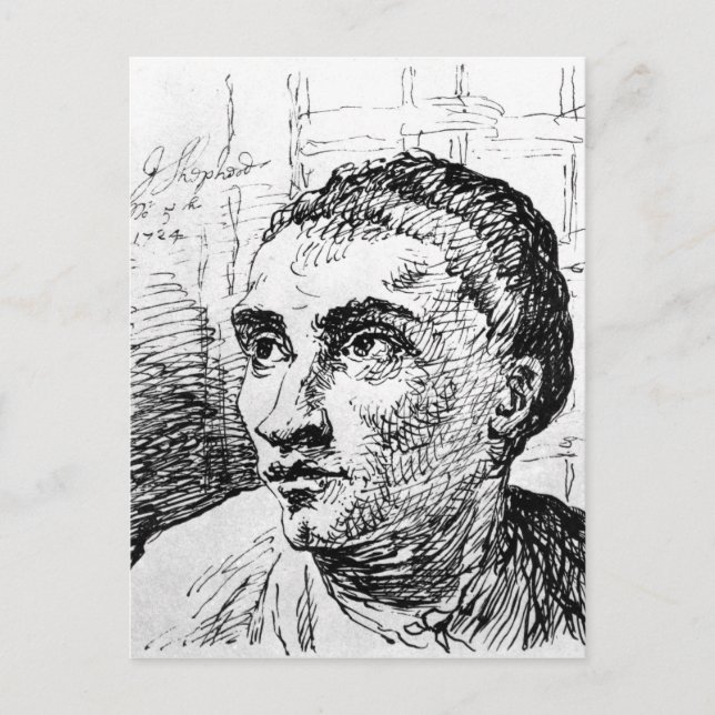 Postal Jack Sheppard, 1724 (Anverso)