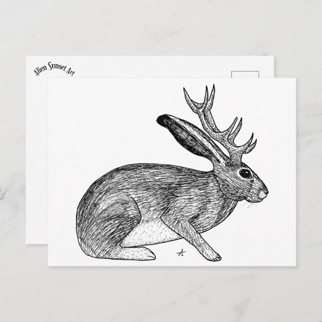 Postal Jackalope (Anverso / Reverso)