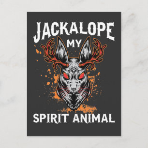 Postal Jackalope Spirit Animal Jackrabbit Antelope Hornos