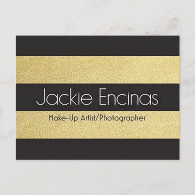 Postal Jackie Encinas Artista de maquillaje y fotógrafo (Anverso)