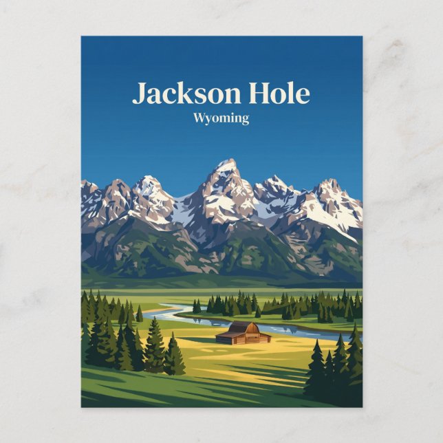 Postal Jackson Hole EE. UU. (Anverso)