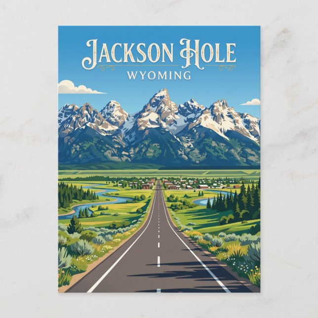 Postal Jackson Hole EE. UU. (Anverso)