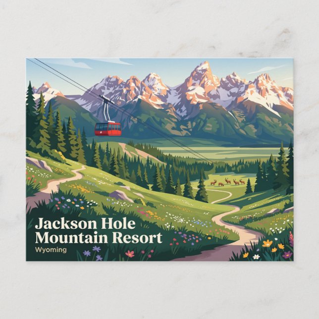 Postal Jackson Hole Mountain Resort EE. UU. (Anverso)