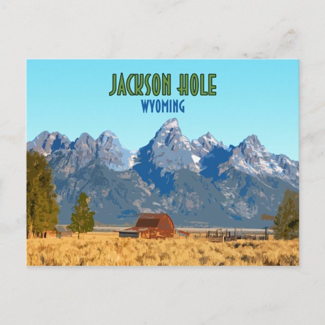 Postal Jackson Hole Wyoming Vintage (Anverso)
