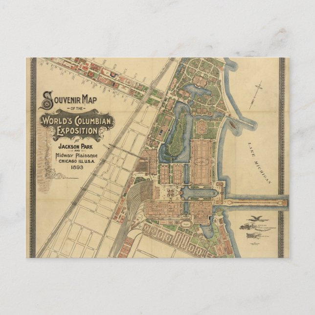 Postal Jackson Park & Midway Plaisance, Chicago, Illinois (Anverso)