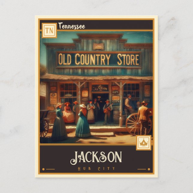 Postal Jackson, Tennessee | Vintage (Anverso)