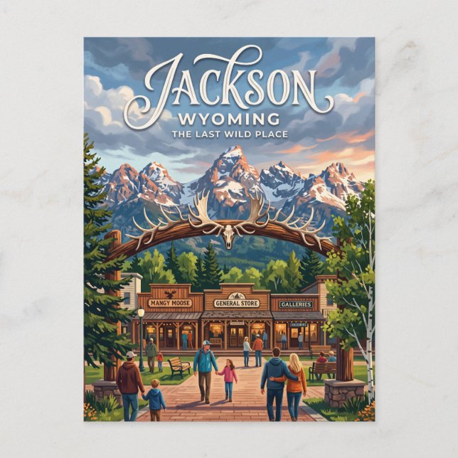 Postal Jackson, Wyoming (Anverso)