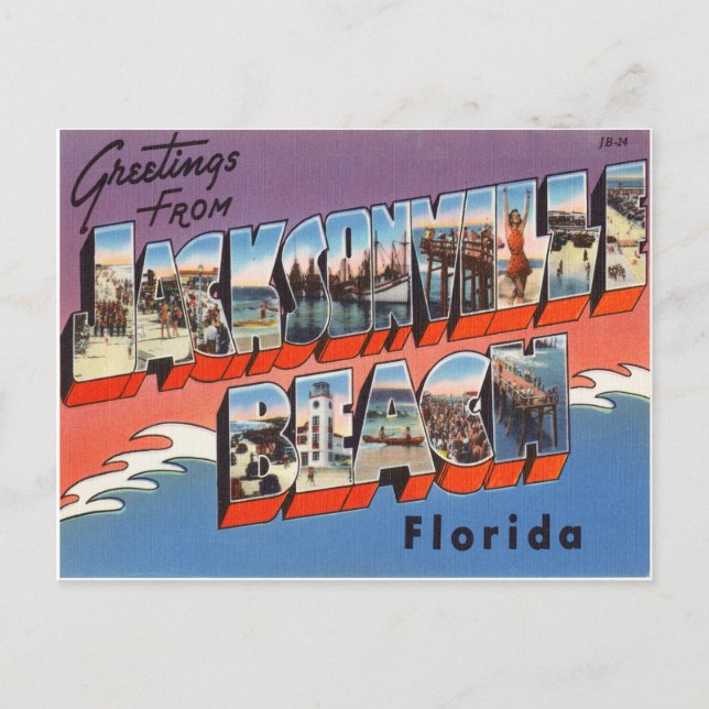 Postal Jacksonville Beach Florida (Anverso)