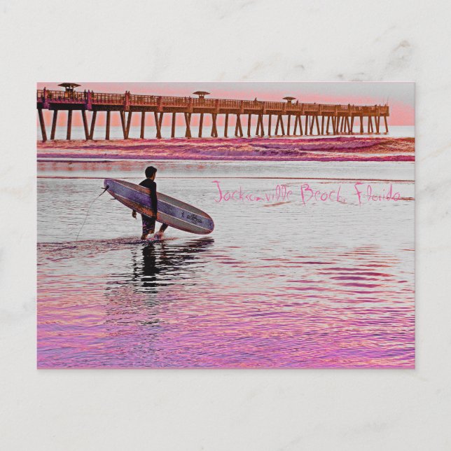 Postal Jacksonville Beach Surfer (Anverso)