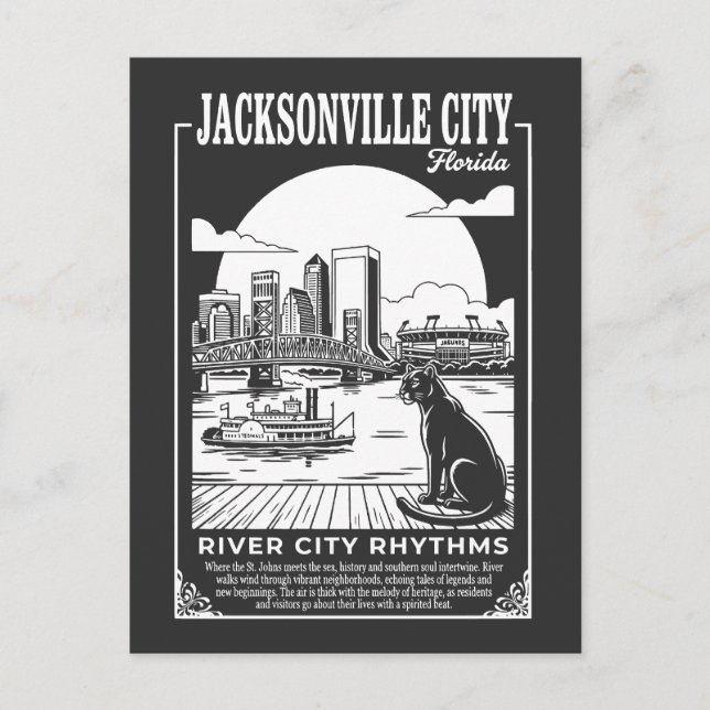 Postal Jacksonville Ciudad Florida River City Rhythms (Anverso)