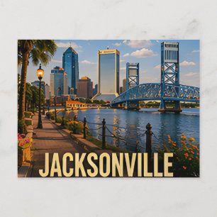 Postal Jacksonville Florida orilla del río regalo de viaj