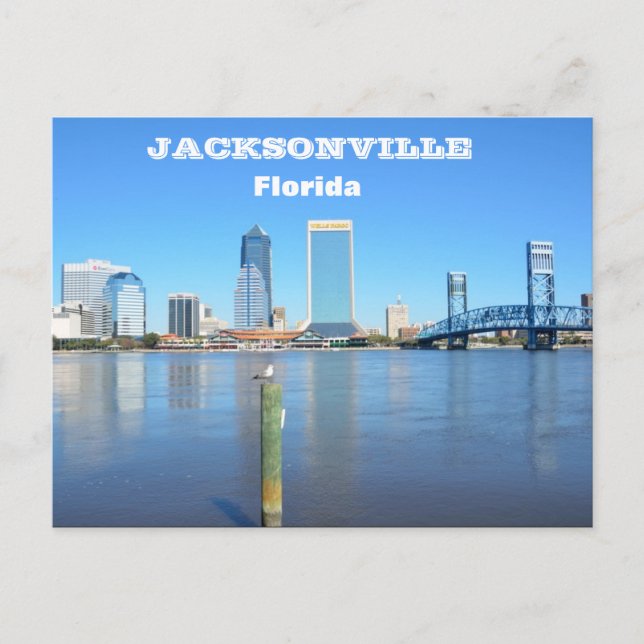 Postal Jacksonville, Florida Skyline Postcard (Anverso)
