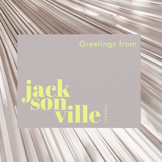 Postal Jacksonville Florida tipográfico moderno (Subido por el creador)