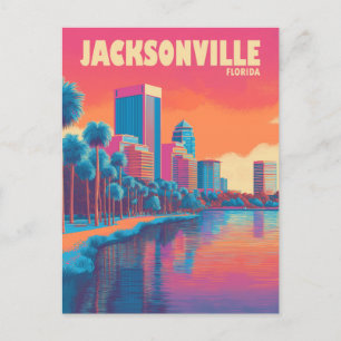Postal Jacksonville Florida Vintage Travel