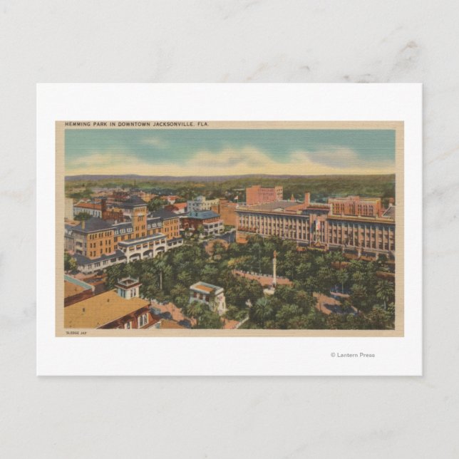 Postal Jacksonville, Florida - Vista aérea de Hemming (Anverso)