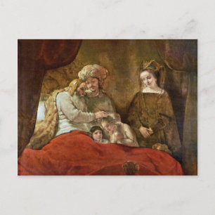 Postal Jacob Bendiciendo Los Hijos De José