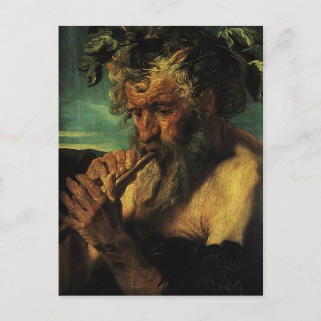 Postal Jacob Jordaens- Busto de Satyr (Anverso)