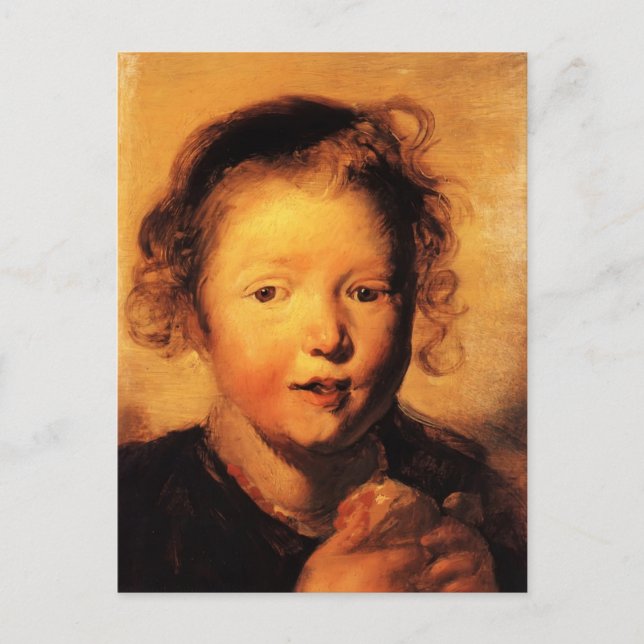 Postal Jacob Jordaens- Cabeza de niño (Anverso)