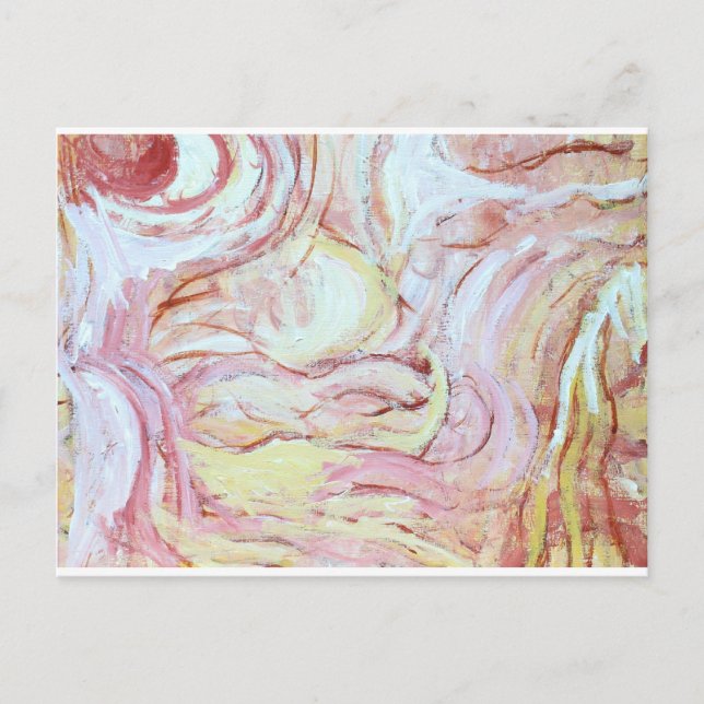 Postal Jacob lucha con el ángel (pintura abstracta) (Anverso)