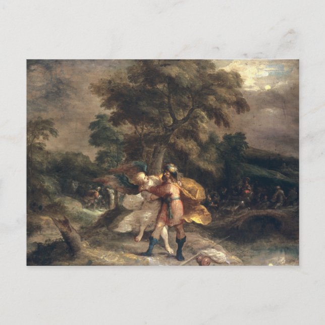 Postal Jacob y el ángel (Anverso)