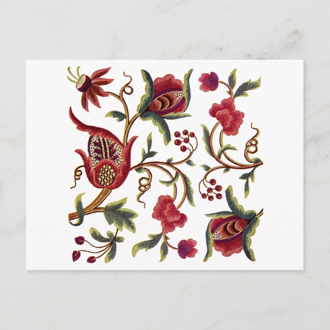 Postal Jacobean Embroidery (Anverso)