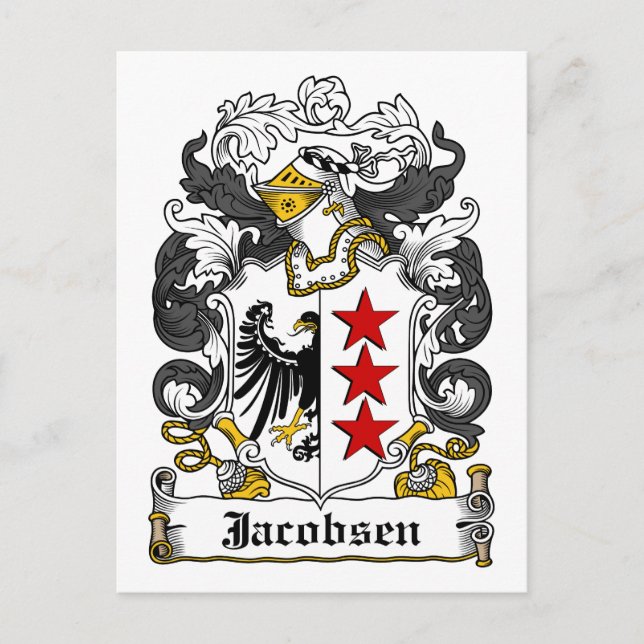 Postal Jacobsen Family Crest (Anverso)