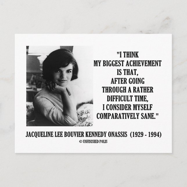 Postal Jacqueline Kennedy Comparando Sane Cita (Anverso)