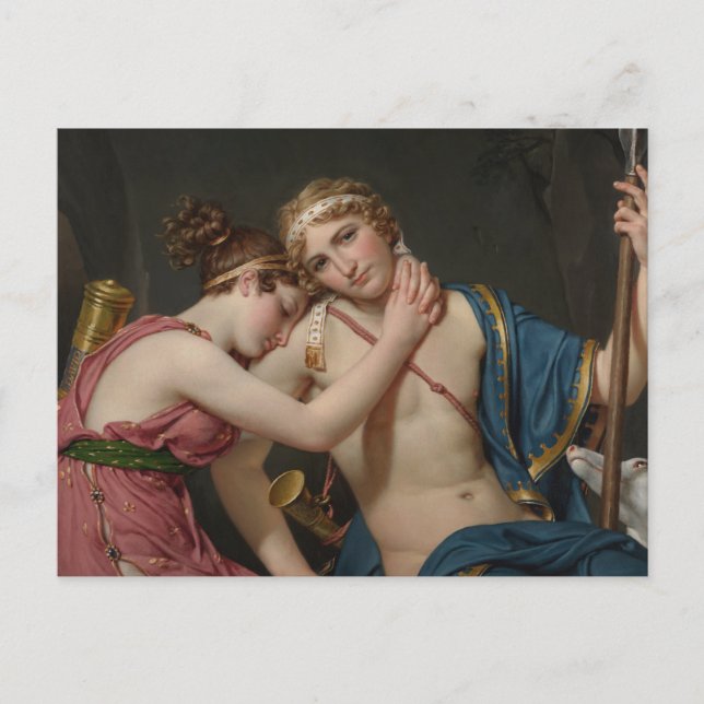 Postal Jacques David Adiós A Telemachus Y Eucharis (Anverso)