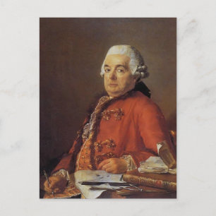 Postal Jacques David - Retrato de Jacques Francois