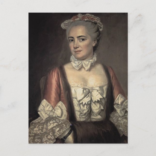 Postal Jacques David - Retrato de Marie Francoise Buron (Anverso)