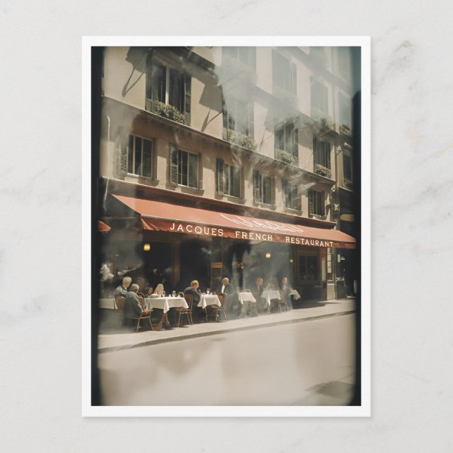 Postal Jacques French Restaurant 1940s Chicago (Anverso)