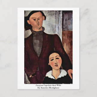 Postal Jacques Lipchitz Y Esposa De Amedeo Modigliani