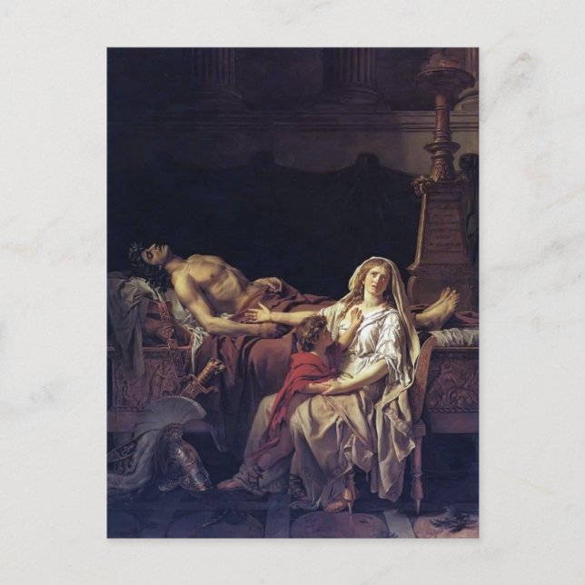 Postal Jacques-Louis David- El dolor de Andromache (Anverso)