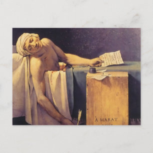 Postal Jacques-Louis David Muerte De Marat