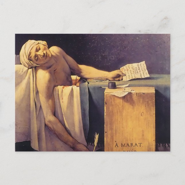 Postal Jacques-Louis David Muerte De Marat (Anverso)