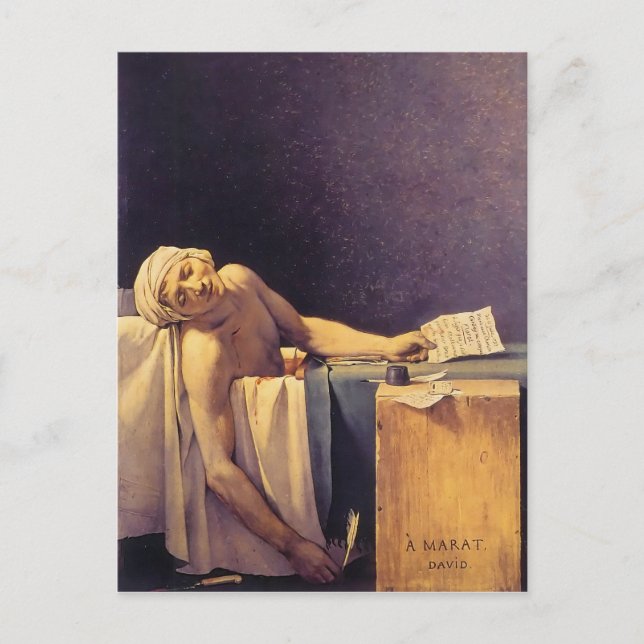 Postal Jacques-Louis David Muerte De Marat (Anverso)