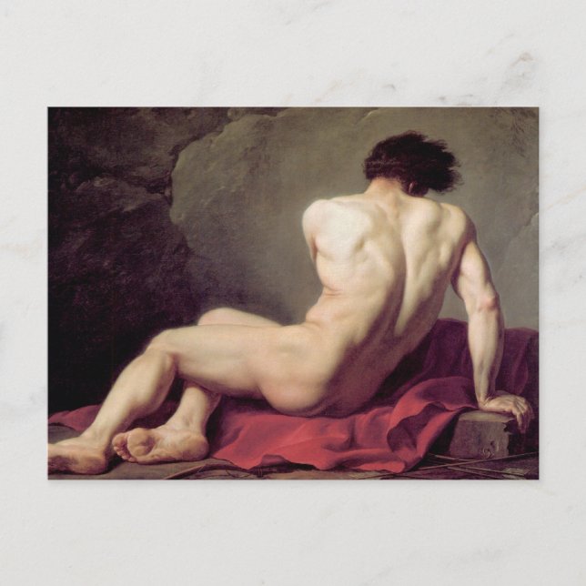 Postal Jacques-Louis David - Patrocles (Anverso)