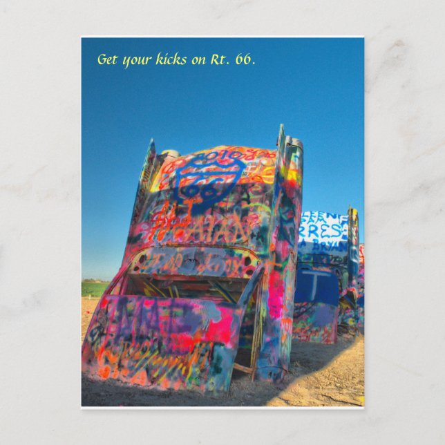 Postal JAdamTillman1, consigue tus patadas en Rt. 66. (Anverso)