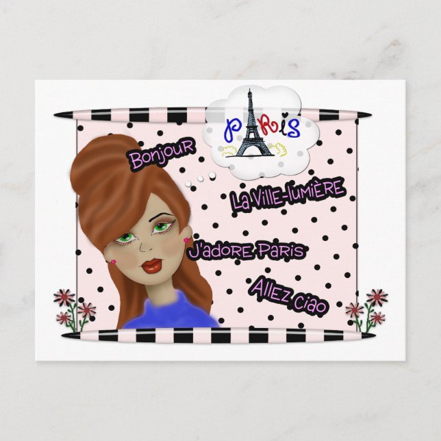 Postal J'adore Paris Diva (Anverso)